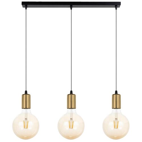  Luster na sajli MIROS 3xE27/60W/230V crna/zlatna Cene