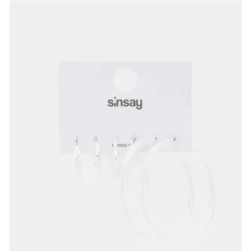 Sinsay komplet od 3 para naušnica 6067Z-SLV