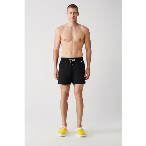 Avva Men's Black Quick Dry Standard Size Plain Special Box Swimsuit Marine Shorts Slike