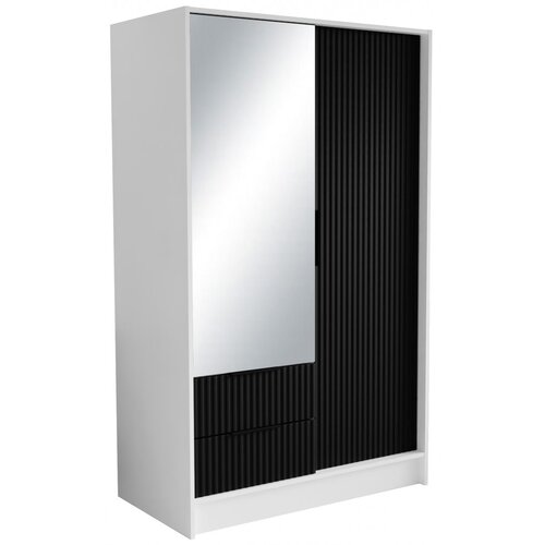 ADRK Garderobni ormar s ogledalom Norel 101 cm - BIJELA-CRNA Cijene