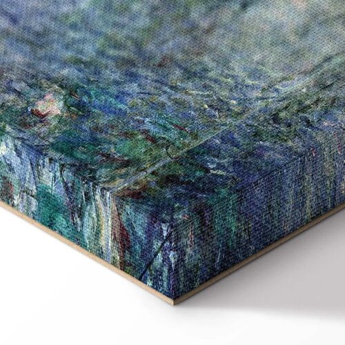  Slika - Claude Monet &amp;ndash; The Water Lilies &amp;ndash; Clear Morning with Willows 100x40 Akustična Slike