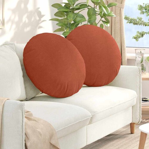  Jastučići za sjedenje 2 pcs Crvena narančasta Ø60 x 21 cm Cene