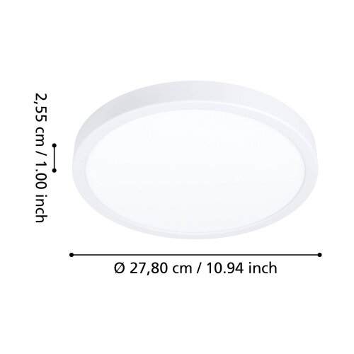 Eglo 901377 - LED RGBW prigu&amp;scaron;iva stropna svetiljka FUEVA-Z LED/14,3W/230V 27,8cm IP44 bela Slike