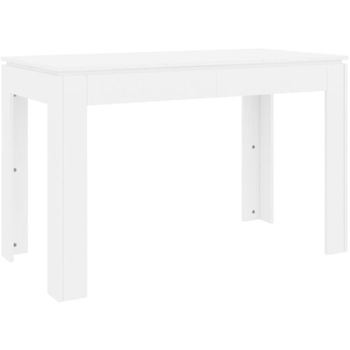 Maison Chic Jedilna miza - Kuhinjska miza - Jedilni stol bela 120x60x76 cm iverna plo&amp;scaron;ča, (21715282) Slike