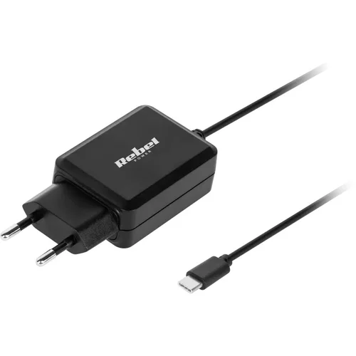 Rebel Polnilec USB charger Type-C, 2400mA, črne barve, (20823075)