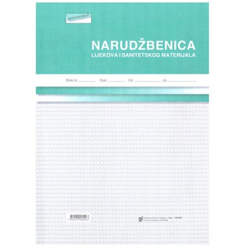 NARODNE NOVINE-UT III-26 NARUDŽBA LIJEKOVA I SANITETSKOG MATERIJALA; Blok 3 x 50 listova, 21 x 29,7 cm Cijene
