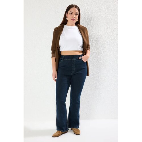 Trendyol Ženske farmerke Tbbaw25Cj00031, Tamnoplave Cene