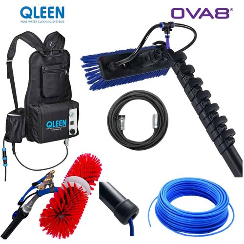QLEEN mobilni set za či&amp;scaron;ćenje solarnih panela sa električnom četkom OVA8 - rotaclassic (dužina 7.62m do 18.20m, četka 40/60cm) dužina 9.2m &amp;scaron;irina 60cm Slike
