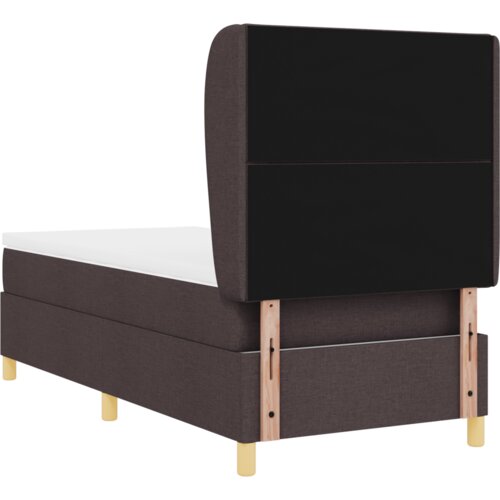  Box Spring postelja z vzmetnico temno rjava 100x200 cm tkanina, (22051496) Slike