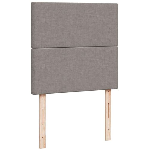  Krevet s oprugama i madracem smeđesivi 100 x 200 cm od tkanine Slike