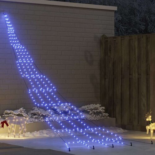 vidaXL LED božično drevesce med 276 LED Modra 511 cm Kovina Cene