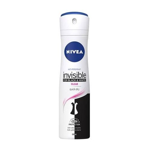 Nivea Dezodorans ženski Black&amp;amp;White Invisible 150ml Slike