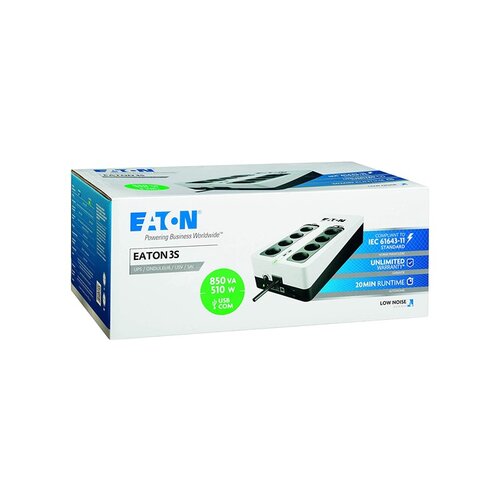 Eaton brezprekinitveni napajalnik 850VA - 3S850D (8 schuko izhodov, standby, usb, za&amp;scaron;čita linije, programska oprema) Slike