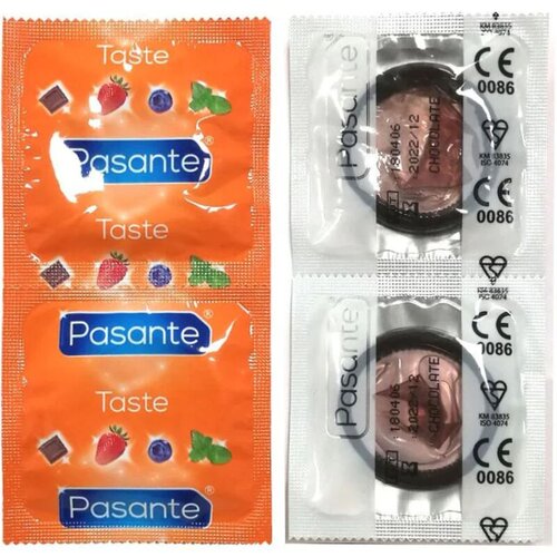 Pasante - KONDOMI Z OKUSOM ČOKOLADE TEMPTATION VREČKA 144 ENOT, (22030356) Slike