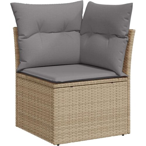 vidaXL 11-dijelni set vrtnih sofa s jastucima bež od poliratana Cijene