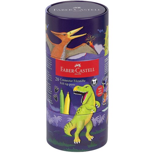  ŠKOLSKI 20 BOJA U METALNOJ KUTIJI CONNECTOR DINO FABER CASTELL 155546 Cene