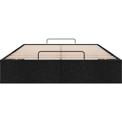 VidaXL otomanski okvir kreveta bez madraca crni 120x190 cm od tkanine Slike