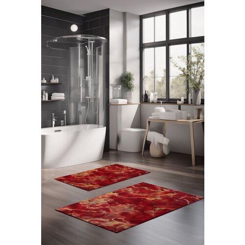 Lessentiel Maison set prostirki za kupatilo CT-5052, 2 komada, crvena Slike