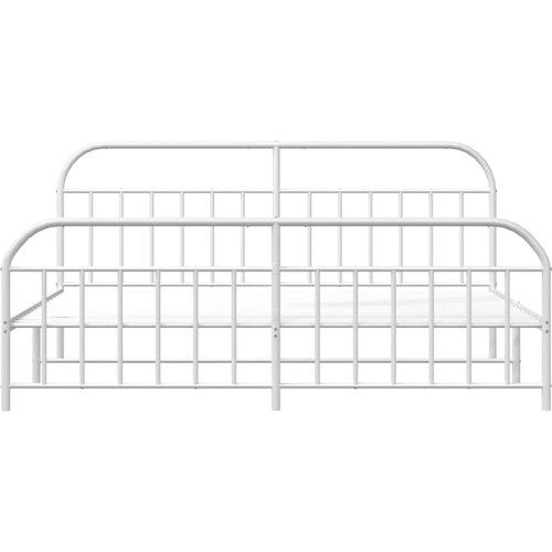  okvir kreveta uzglavlje i podnožje bijeli 200x200 cm Slike