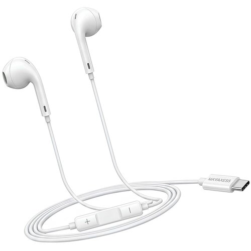 Oem Mayaxess, Žične USB-C slu&scaron;alke za iPhone 15 Pro z vgrajenim mikrofonom, Bela, (5000299360) Cene