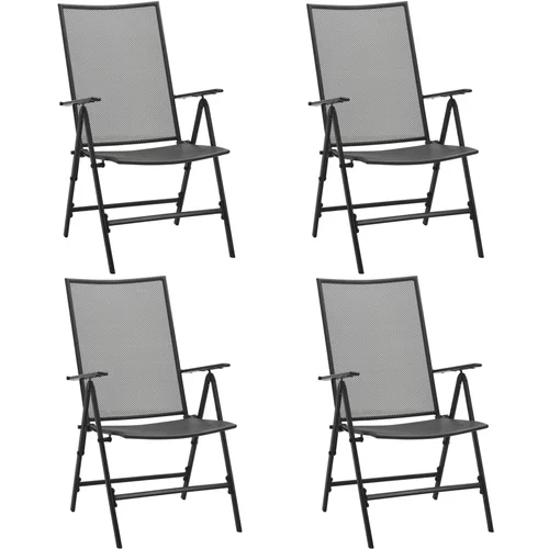  Sklopive mrežaste stolice 4 kom cm čelične antracit