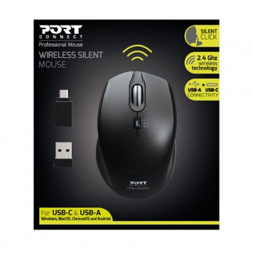 Port Designs Port mi&scaron; OFFICE PRO SILENT, bežični, crni Cijene