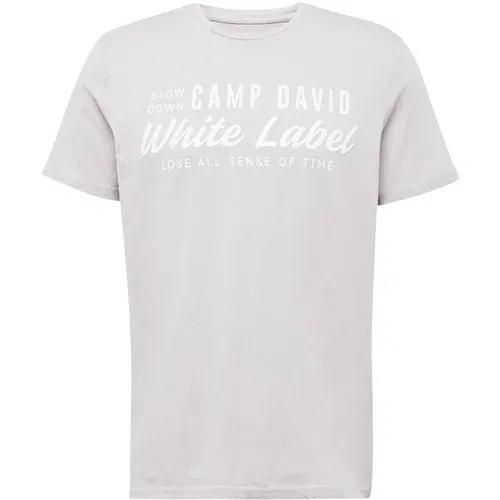 CAMP DAVID Majica svetlo siva / bela