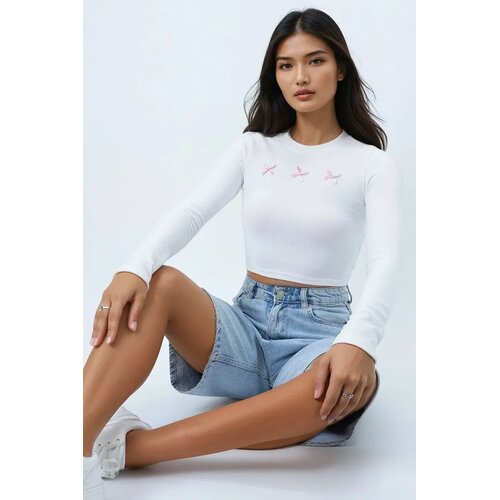 Trend Alacati Stili ženska bluza dugih rukava Alc-X12694, bela Cene