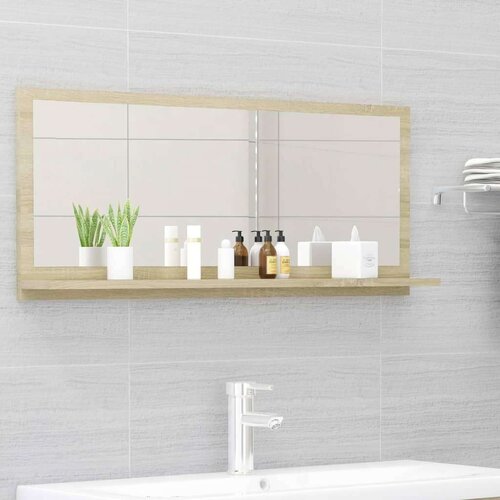  Kupaonsko ogledalo boja hrasta 90x10 5x37 cm konstruirano drvo - sonoma hrast 90 x 10.5 x 37 cm 1 Cijene