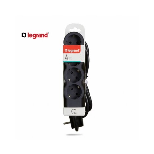 Legrand 694562 produžni blok 4X2P+E 3M (crna/t.siva) Slike