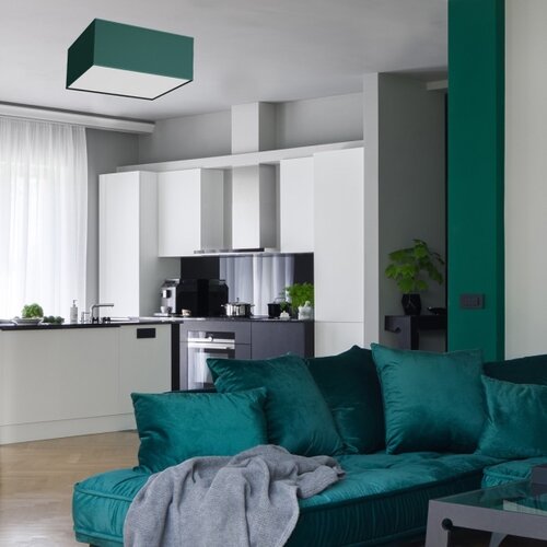  plafonsko svetlo verde 3xE27/60W/230V 50x50 cm zeleno Slike