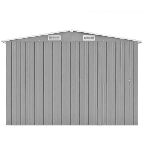  Vrtno spremi&amp;scaron;te 257 x 392 x 181 cm metalno sivo Slike