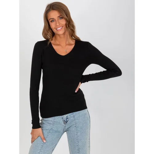 Fashion Hunters Black women's classic sweater with viscose