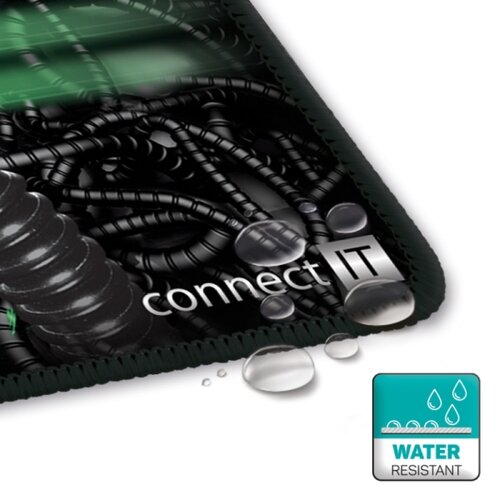 Connect IT CMP-1100-SM - Podloga za mi&amp;scaron; 32x24,5 cm crna/zelena Slike