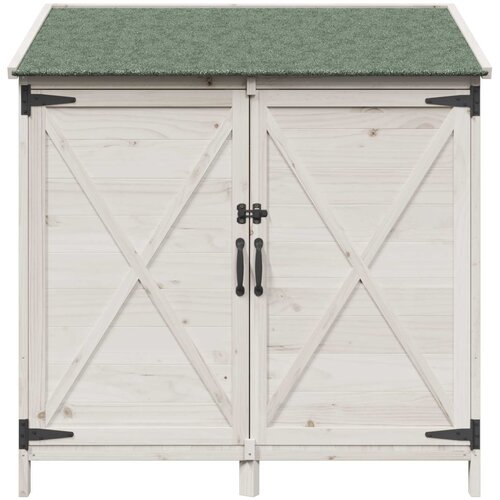  Vrtna &amp;Scaron;upa Bijela 106 x 56 x 113,5 cm Konstruirano drvo Slike