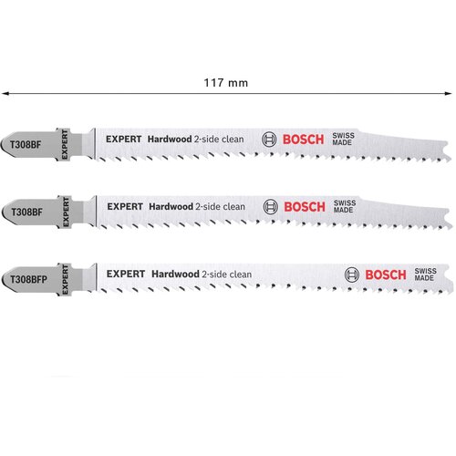 Bosch 2-delni komplet EXPERT &amp;bdquo;Hardwood 2-side clean&amp;ldquo; listova ubodne testere T308BF/BFP - 2608900549 Slike
