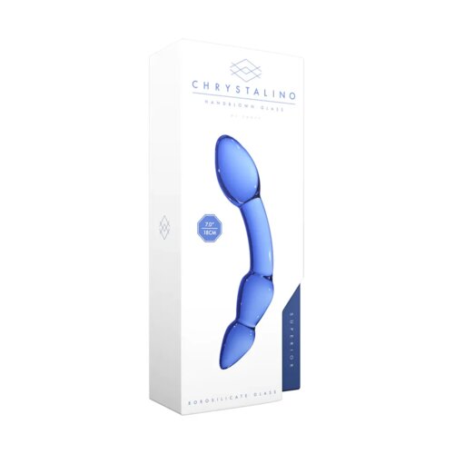 Chrystalino Dildo Superior, 18cm, Plavi Slike