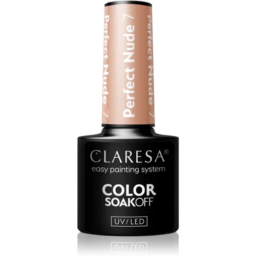 Claresa SoakOff UV/LED Color Perfect Nude gel lak za nohte odtenek 7 5 g