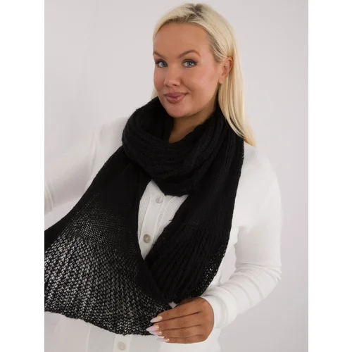 Fashion Hunters Black wool scarf for women