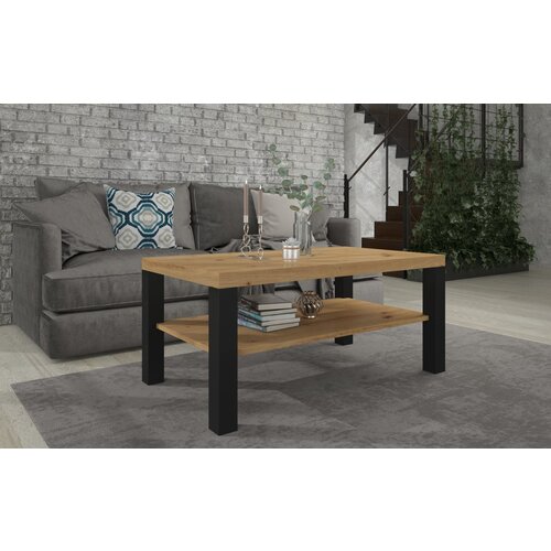 ADRK Moderna klub stoli� SVEN 115x65 s policom - HRAST ARTISAN-CRNA MAT Cijene