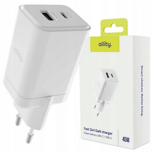 ALLITY zidni punjač USB-C 1xUSB-A 45W Slike