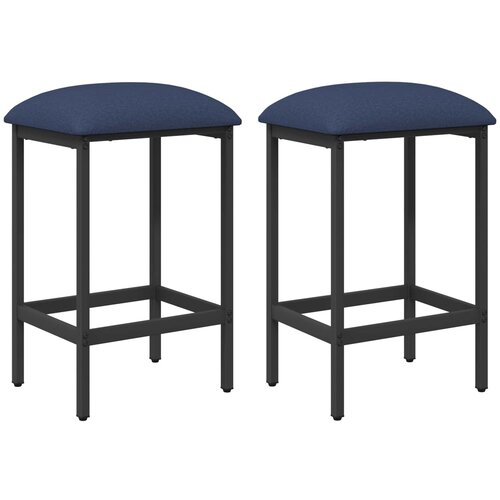  stolica 2 kom. Plava 40 x 32 x 64 cm Konstruirano drvo Slike
