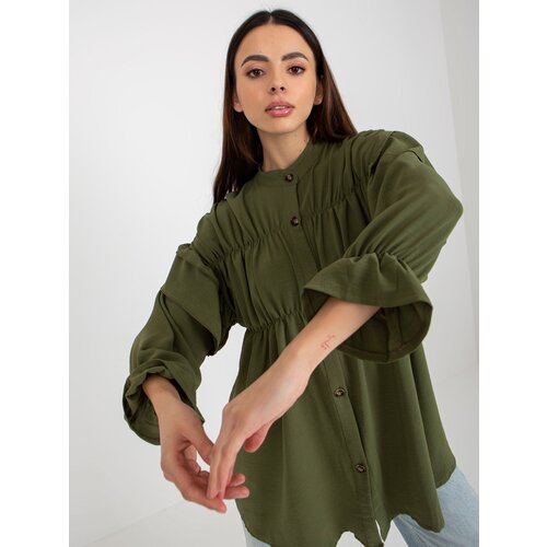 Och Bella Shirt-TW-KS-BI-2021745.13X-khaki Cene
