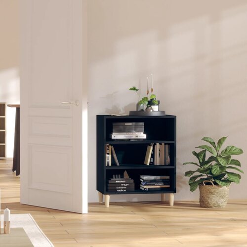 VidaXL Komoda črna 57x35x70 cm iverna plo&amp;scaron;ča Slike