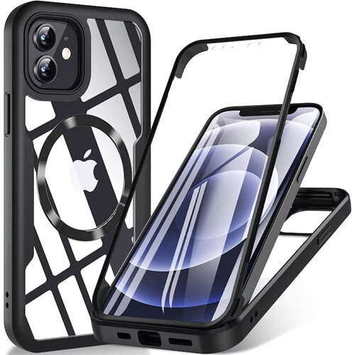Techsuit ColorVerse 360 MagSafe serija dvostranski za&scaron;čitni ovitek za iPhone 12 - črna Cene