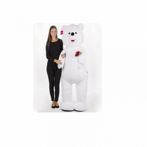 Plišani beli medved sa ružama 160cm Slike