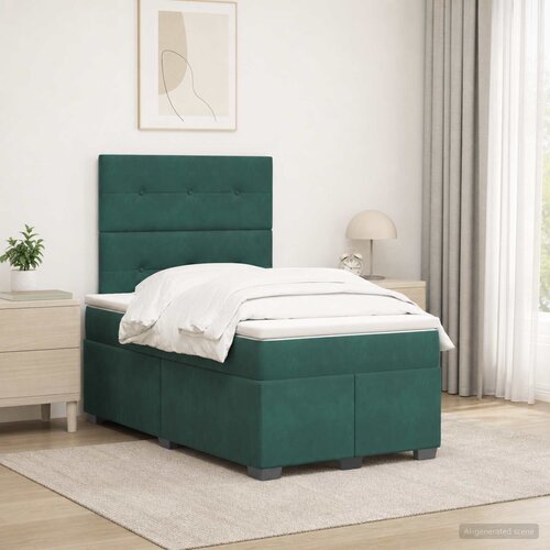  Boxspring krevet s madracem Tamnozelena 120 x 190 cm Bar&scaron;un Cijene