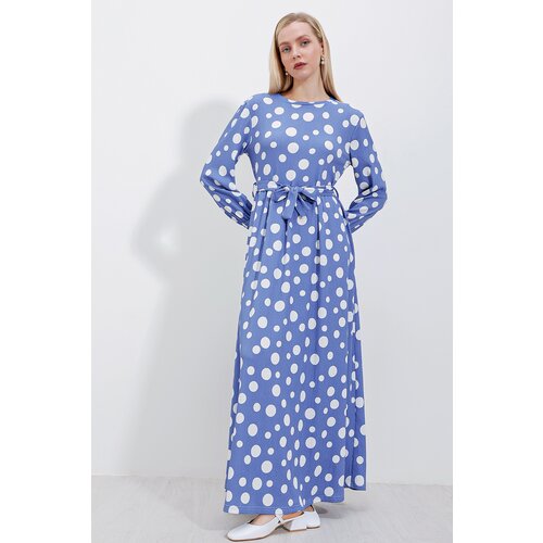 Bigdart 1525 Knitted Hijab Dress - C.Blue Slike