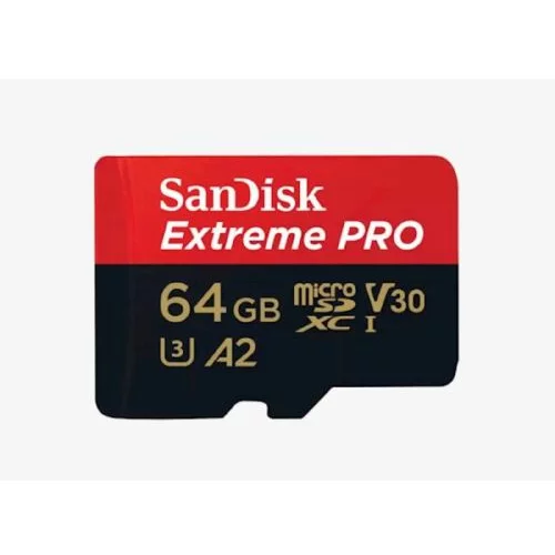 Sandisk SDXC MICRO 64GB EXTREME PRO, 200/90MB/s, A2, C10, UHS-I, U3, V30, adapter SDSQXCU-064G-GN6MA