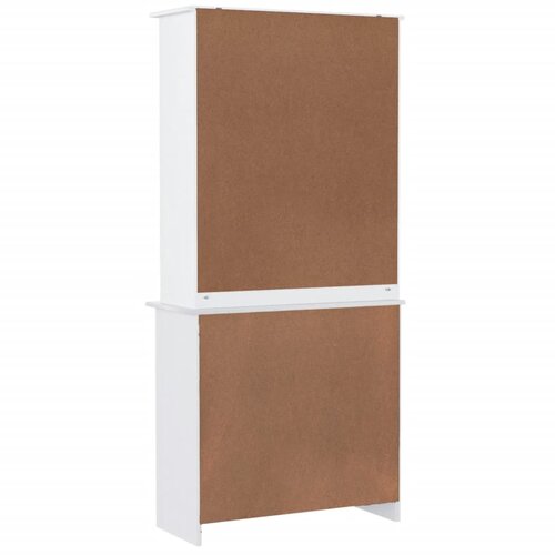  Visoka komoda ALTA bijela 77 x 35 x 165 cm od masivne borovine Slike